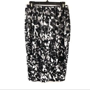 Vince Camuto geometric shape printed midi skirt M